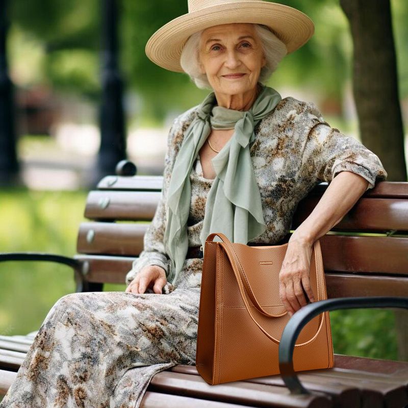 Ronin | Einfache unifarbene Ledertragetasche