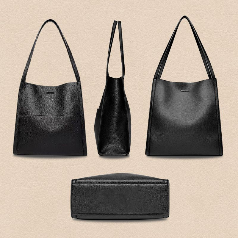 Ronin | Einfache unifarbene Ledertragetasche