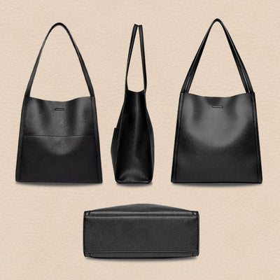 Ronin | Einfache unifarbene Ledertragetasche