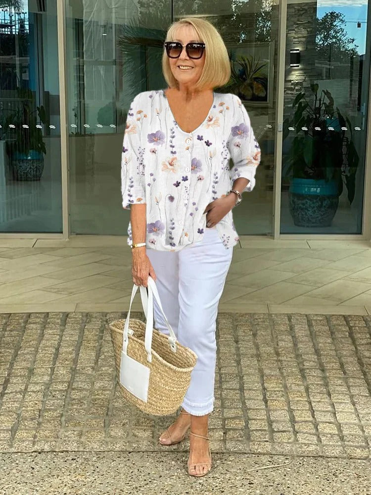 Braden | Langärmeliges Top mit Blumenmuster