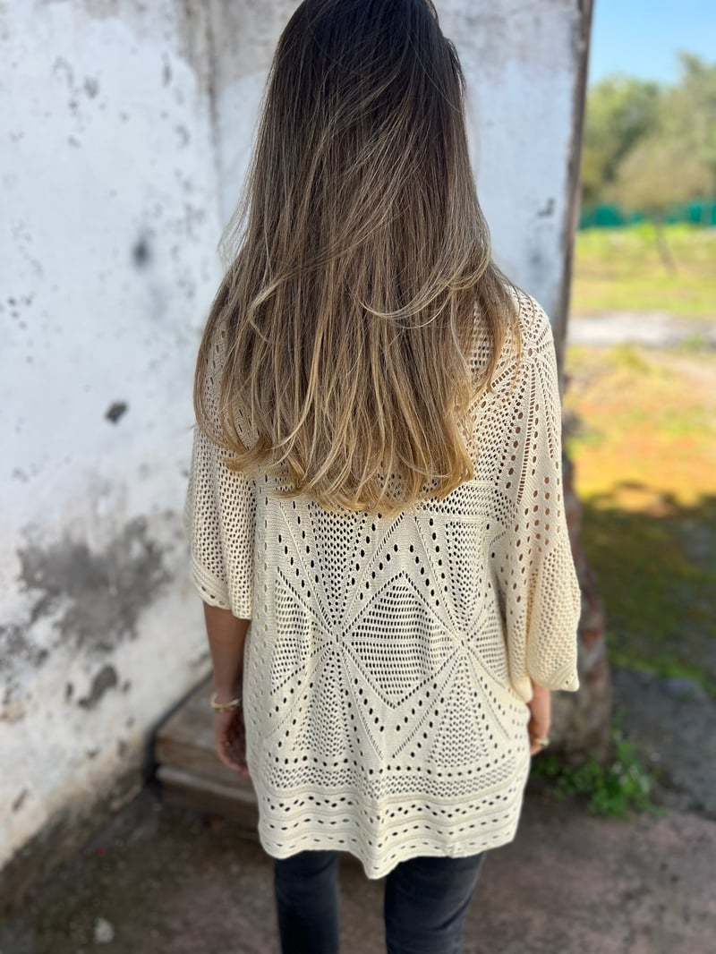 Veronique – Cardigan Mit Halben Ärmeln