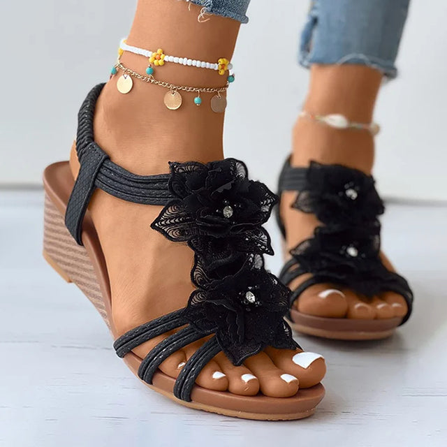 Römerschuhe mit Keilabsatz für Damen- Clara