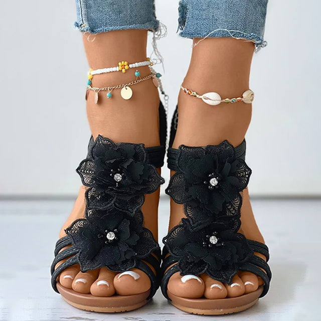 Römerschuhe mit Keilabsatz für Damen- Clara