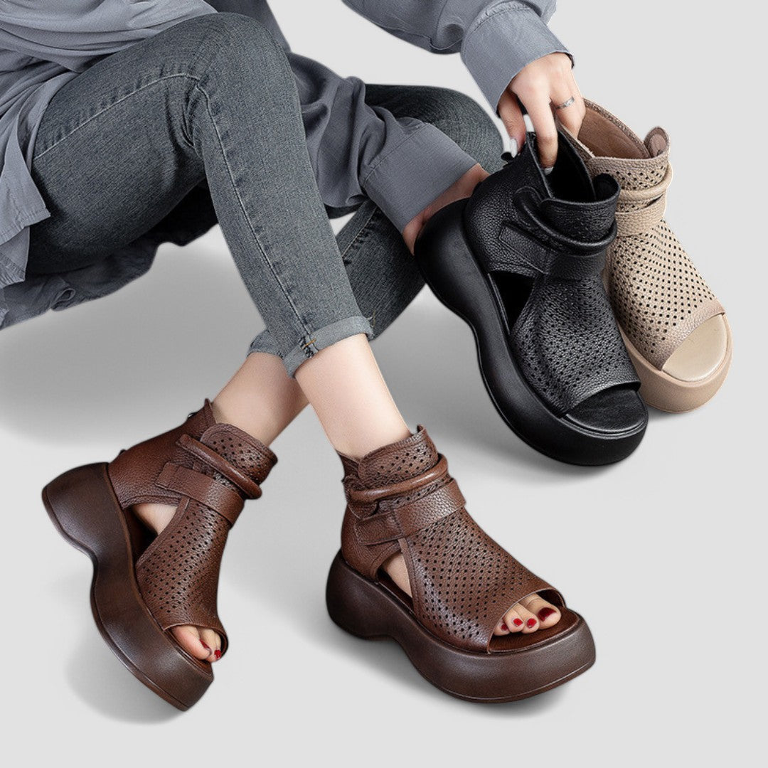 Eden | Vintage-Plateausandalen