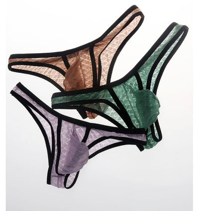 Kent | Ultradünne sexy Slips mit niedriger Taille für Männer Bikini Ice Silk Mesh Transparent