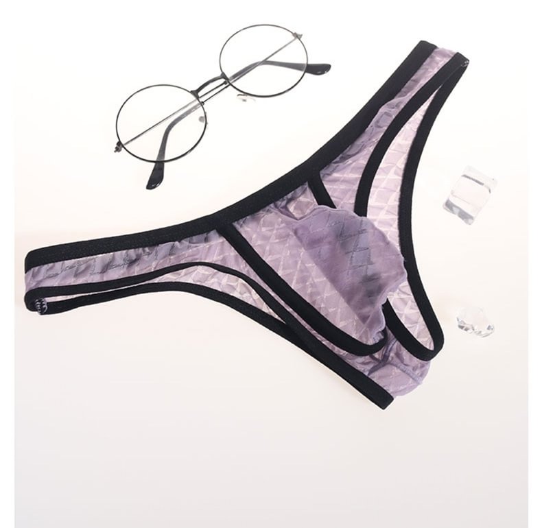 Kent | Ultradünne sexy Slips mit niedriger Taille für Männer Bikini Ice Silk Mesh Transparent