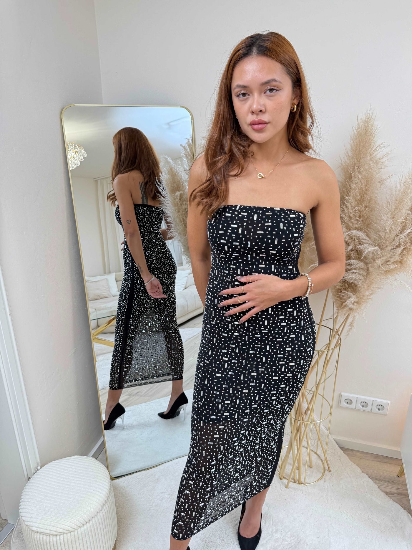 Glitzer-Strass-Kleid