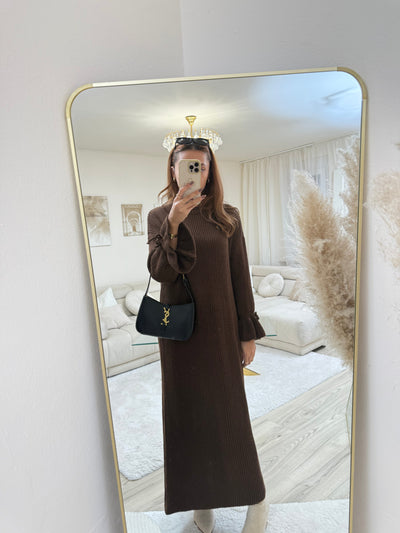 Strick-Kleid mit Ballonärmeln