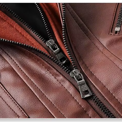 Greztor - Lederjacke Herren mit Kapuze, Leichte Jacke mit Reißverschluss