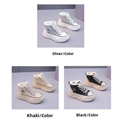 Glancia - Damen Winterstiefel mit Plateau und warmem Innenfutter