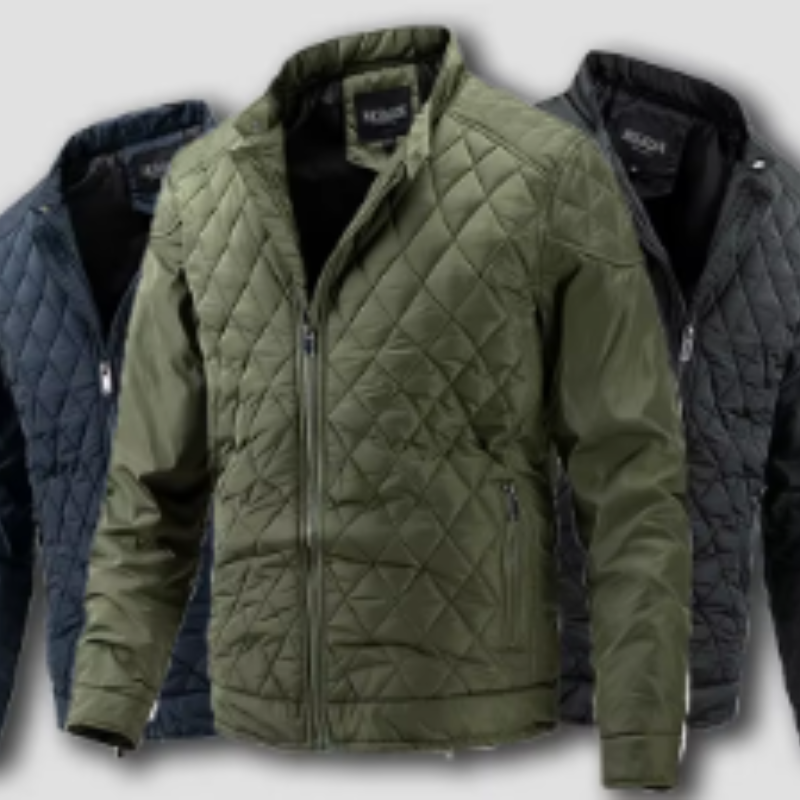 Marikon - Gewattierte Jacke Herren mit Reißverschluss und Stehkragen-Design