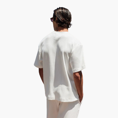 Plissee-Zweiteiler mit Kurzarmhemd - Herren Sommer-Set