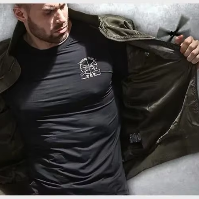 Mantlog - Wintermantel Männer mit Kapuze, Wasser- und winddichte Outdoor-Jacke