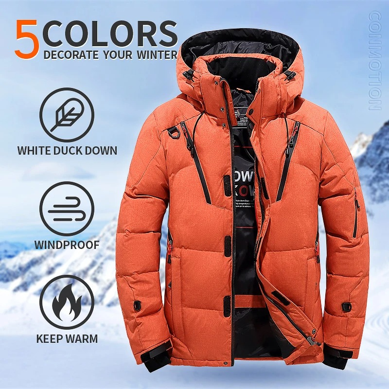 Trageman - Pufferjacke Herren Winterjacke Warm Gefüttert Outdoorjacke Kapuze