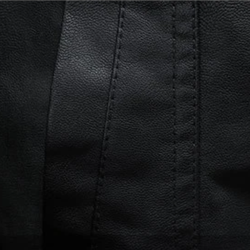 Blorvik - Lederjacke Herren, Warme Jacke mit Camouflage-Design und abnehmbarer Kapuze