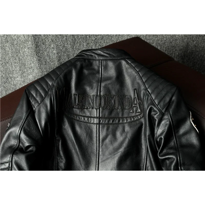 Luxhern - Lederjacke Herren mit Kapuze, Camouflage Bikerjacke