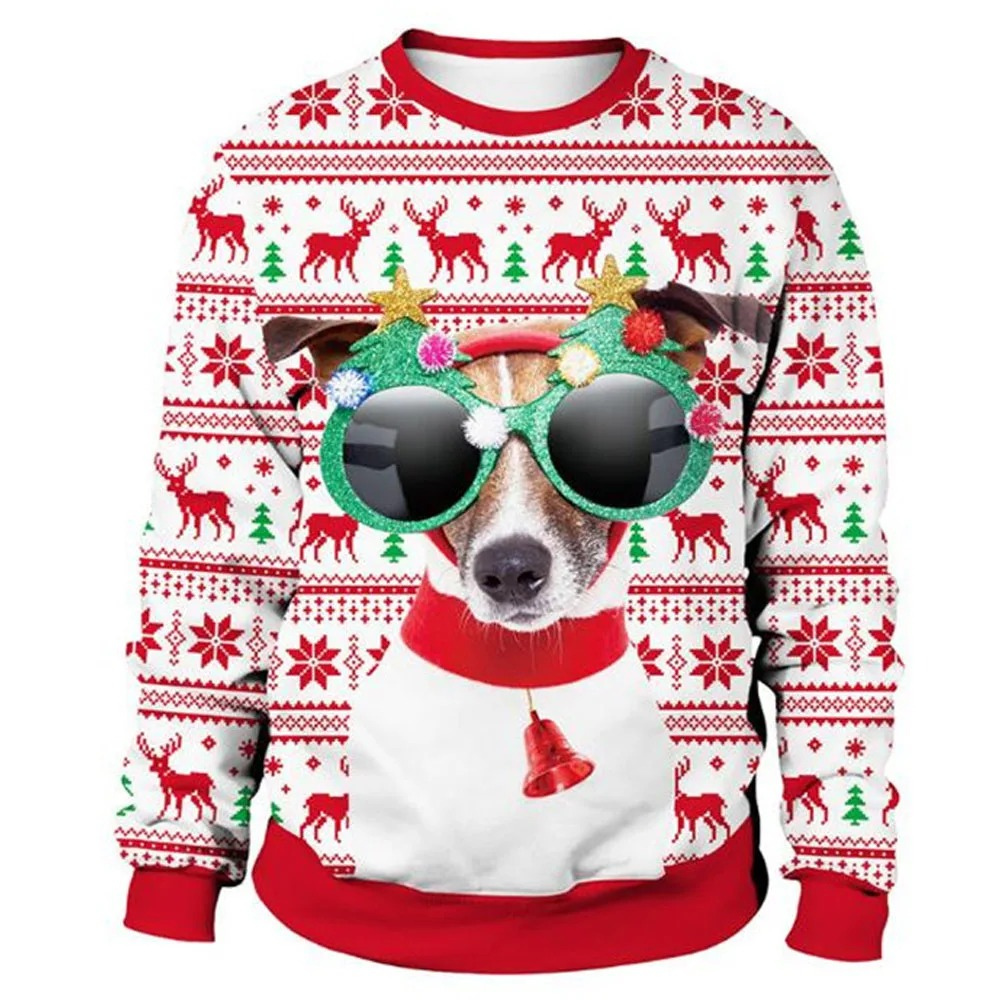 Frohmix - Festlicher Weihnachtspullover mit Anzug-Design – Perfekt für Partys