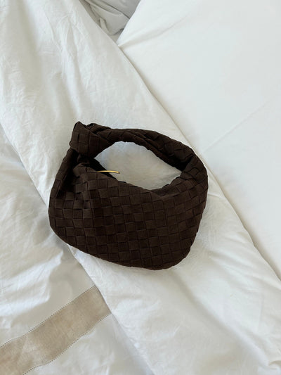 Renee Mini Tasche Aus Weichem Geflochtenem Vegan Wildleder – Eleganter Stadtbegleiter