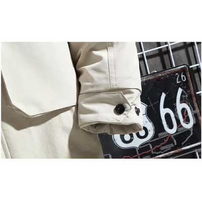 Starkon - Langer Wintermantel Herren Daunenmantel Dick Gefüttert Mit Kapuze