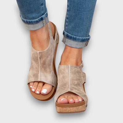 Liane – Keilsandalen mit Softleder-Effekt