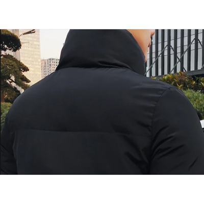 Nordlig - Langer Wintermantel Herren Warm Gefüttert Winddicht Mit Kapuze