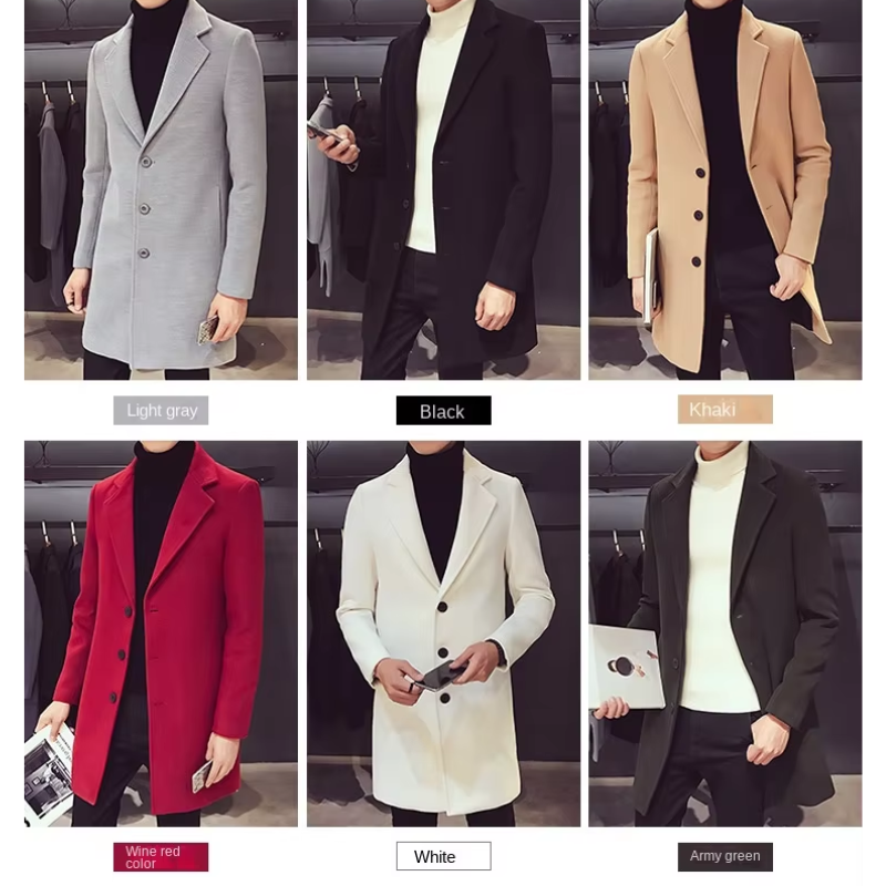 Silvolk - Mantel Jacke Herren – Moderner Business-Mantel für Herbst und Winter