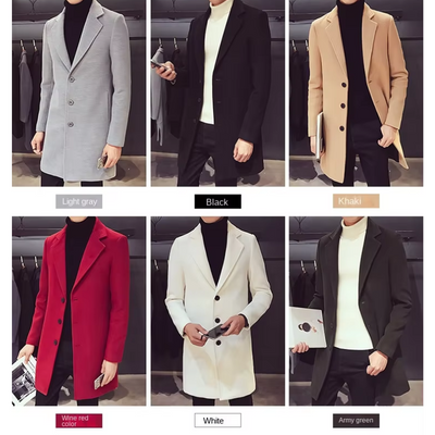 Silvolk - Mantel Jacke Herren – Moderner Business-Mantel für Herbst und Winter