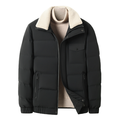 Sturmdk - Daunenjacke Herren Warm Gefüttert Winterjacke Mit Kapuze und Taschen