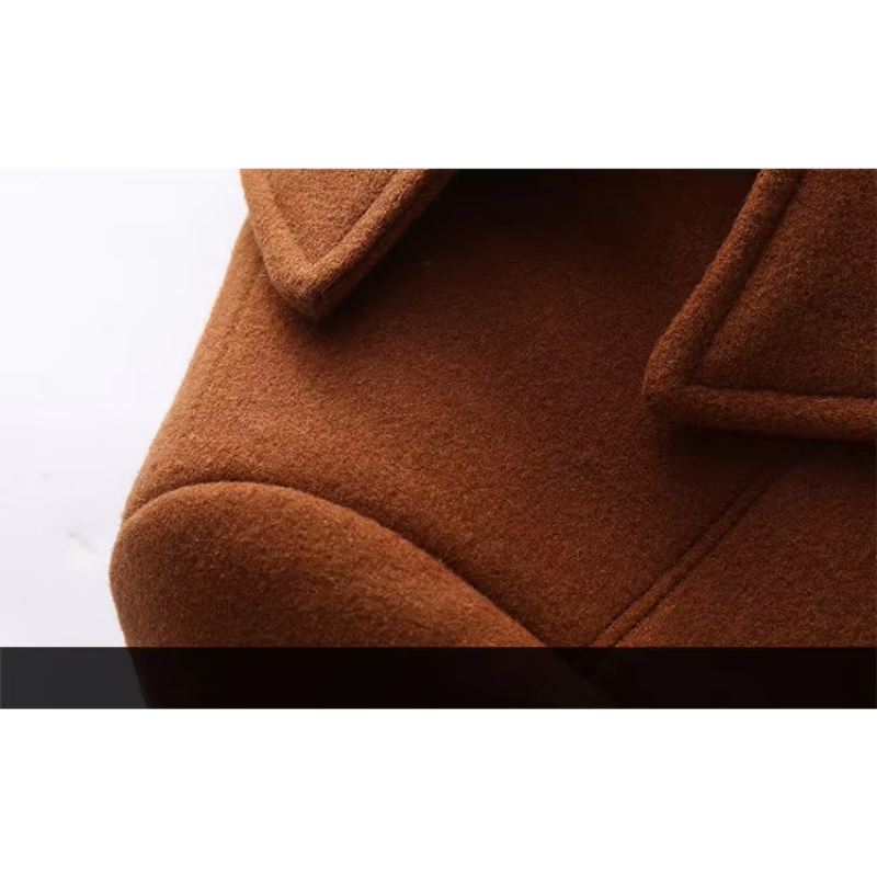 Kaltlux - Langer Mantel Herren Stilvoller Wollmantel Gefüttert Mit Brusttasche