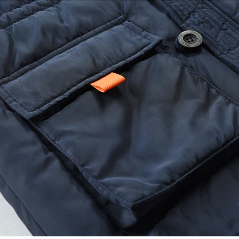 Herrlen - Wintermantel Männer, Winddichte Jacke mit Reißverschluss und Kapuze