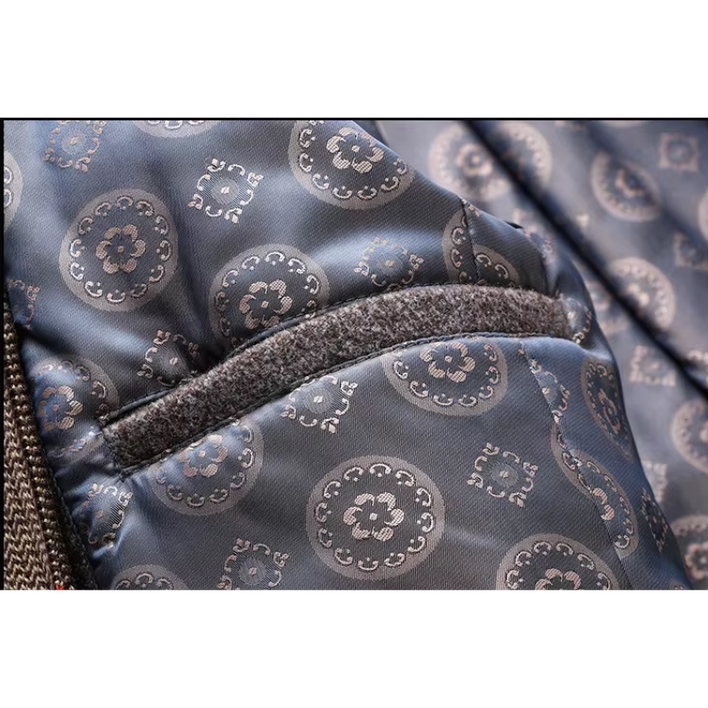 Mantfix - Langer Mantel Herren Stilvoller Wollmantel Mit Revers und Brusttasche