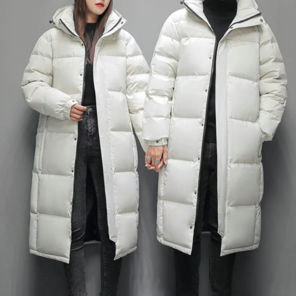 Herrtol - Langer Wintermantel Herren – Ultraleichter Daunenparka mit Kapuze