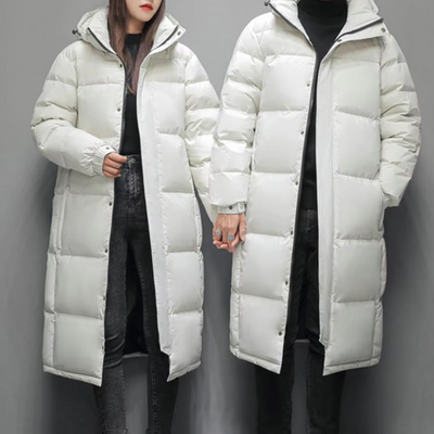 Herrtol - Langer Wintermantel Herren – Ultraleichter Daunenparka mit Kapuze