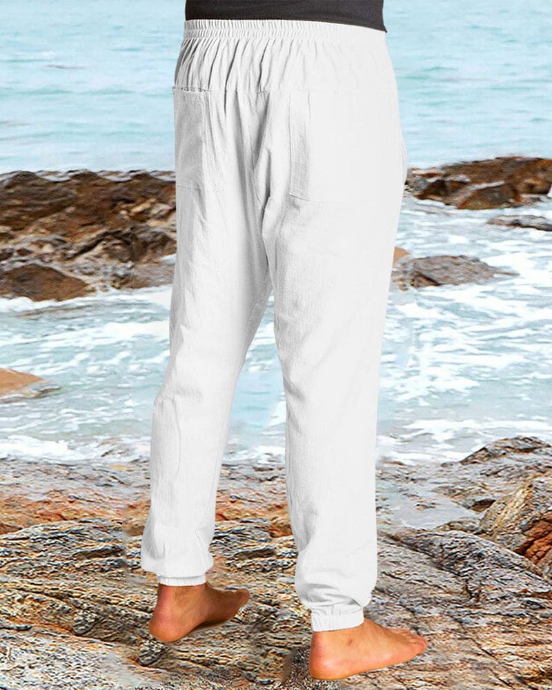 Elegante Leinenhose mit hoher Taille Herren - Soder