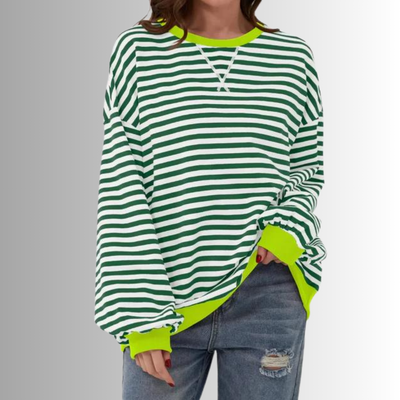 Maya | Mühelos Bequemes Streifen Damen Sweatshirt