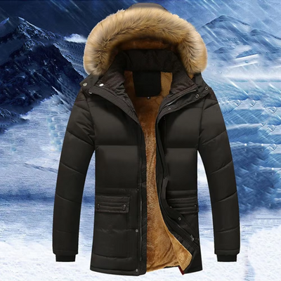 Daunsol - Pufferjacke Herren Winddicht Winterjacke Mit Kapuze Gefüttert