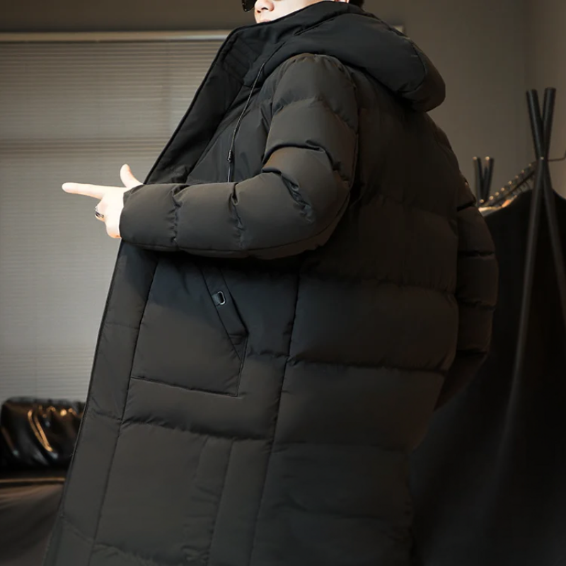 Wetterl - Langer Wintermantel Herren Wasserdicht Winddicht Mit Kapuze Gefüttert