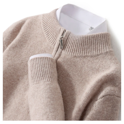 Comfort - Klassischer Pullover mit Reißverschluss Herren – Weich & Bequem