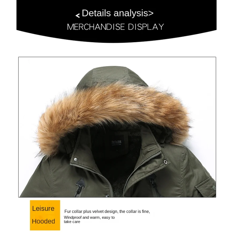 Starkal - Parka Winterjacke Herren – Fleece Gefüttert, Winddicht, Mit Kunstfellkapuze