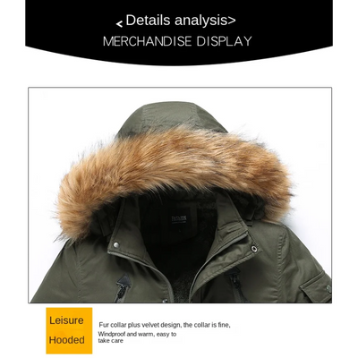 Starkal - Parka Winterjacke Herren – Fleece Gefüttert, Winddicht, Mit Kunstfellkapuze