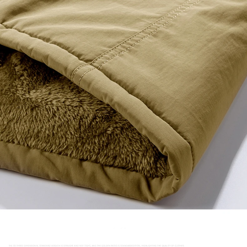 Mantzen - Wintermantel Männer, Strapazierfähige Jacke mit Reißverschlusstaschen