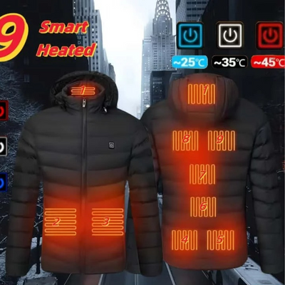 Grafton - Gewattierte Jacke Herren mit Kapuze und Reißverschluss für kalte Tage