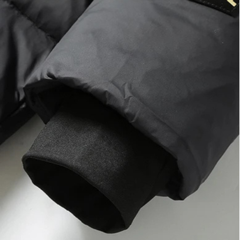 Daunenix - Daunenjacke Herren Lang Warm Gefüttert Mit Kapuze Wintermantel