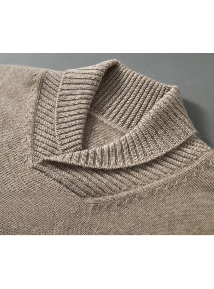 Wohlstr - Wollpullover Herren – Warmer Pullover mit stilvollem Schalkragen