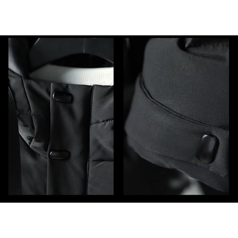 Trauwol - Langer Wintermantel Herren – Warmer Daunenparka mit Kapuze und Taschen