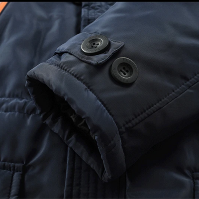 Herrlen - Wintermantel Männer, Winddichte Jacke mit Reißverschluss und Kapuze