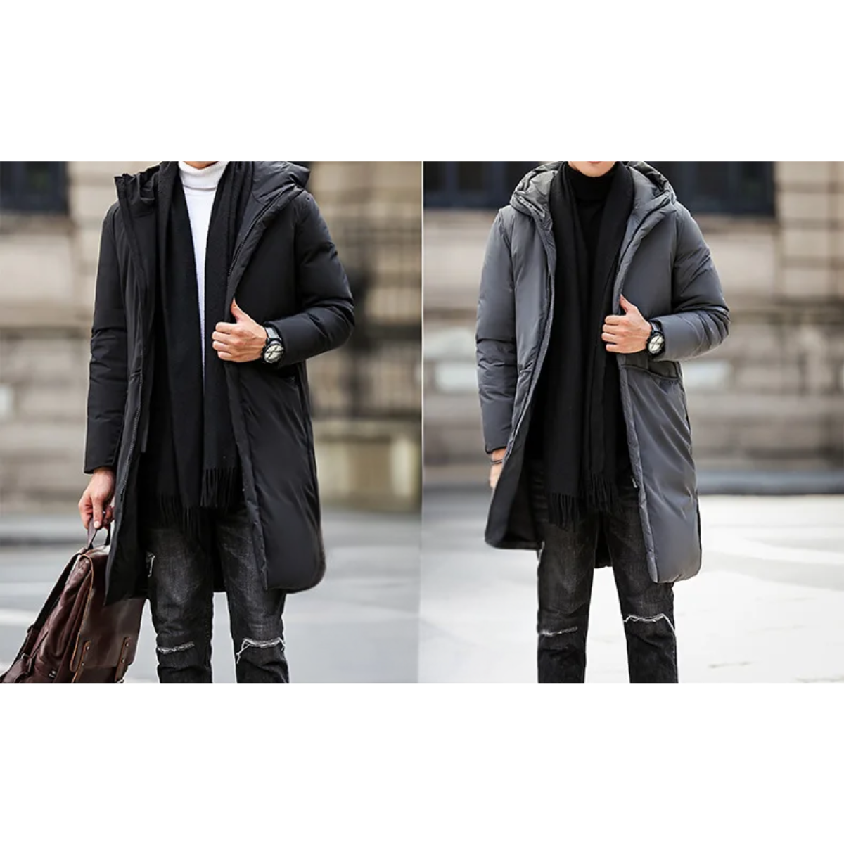 Windhof - Parka Winterjacke Herren – Lang, Winddicht, Mit Kapuze