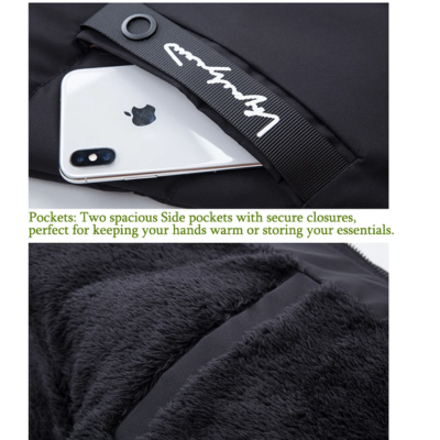 Poltern - Langer Wintermantel Herren Warm Gefüttert Eleganter Stil Mit Kapuze