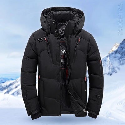 Trageman - Pufferjacke Herren Winterjacke Warm Gefüttert Outdoorjacke Kapuze