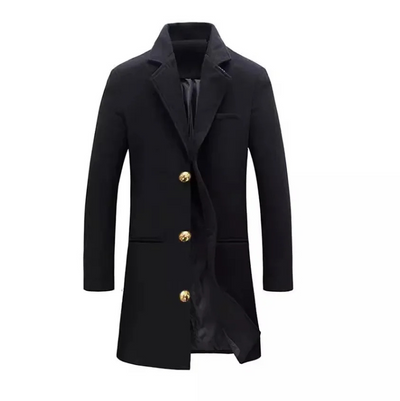 Nordmyn - Elegante Mantel Jacke Herren – Langer Winter Trenchcoat mit Revers